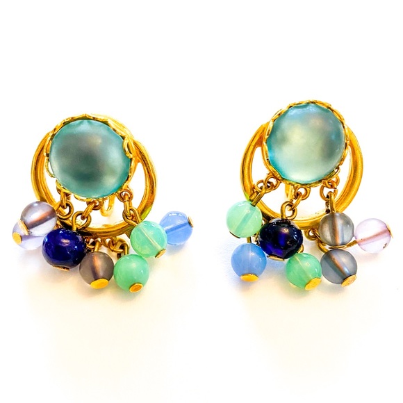 Miriam Haskell Jewelry - Miriam Haskell Beaded Clip Earrings NWOT